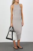 תמונת כל הלוק של Essential Ribbed Dress in Grey